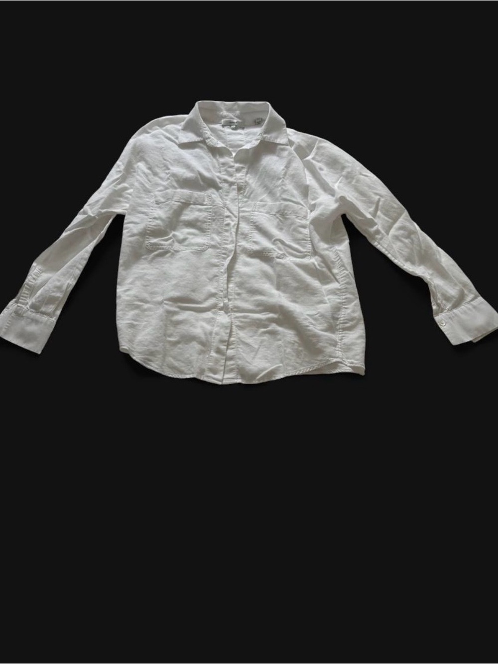 Vince White Long-Sleeve Casual Button-Down Shirt